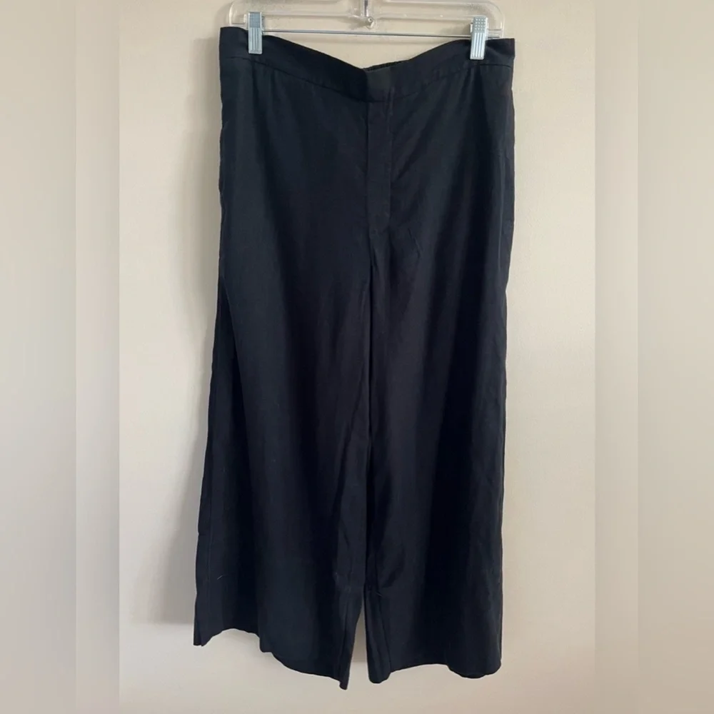 NWT! ANYDAY WIDE-LEG HIGH-RISE LINEN-BLEND CROPPED PANT 🩷  812744